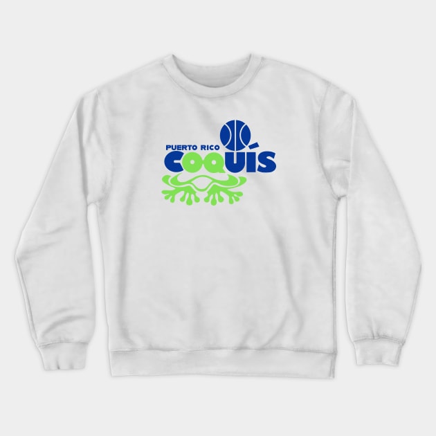 Defunct Puerto Rico Coquis CBA Basketball 1983 Crewneck Sweatshirt by LocalZonly